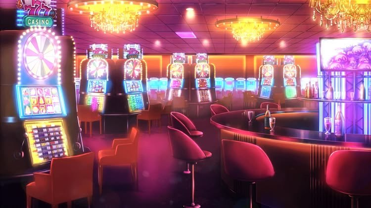 Màn hình game slot online đa màu sắc với biểu tượng trái cây và phần thưởng hấp dẫn